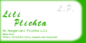 lili plichta business card